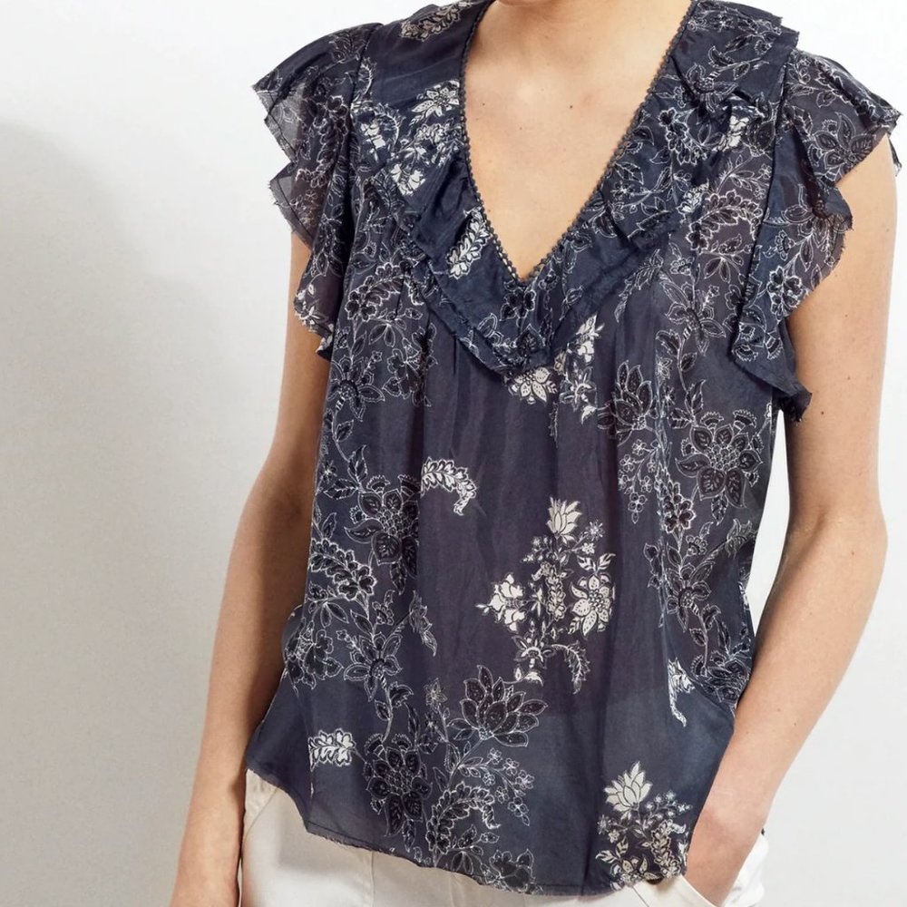 GO by GO Silk Flower Child Blouse Print in Bandana